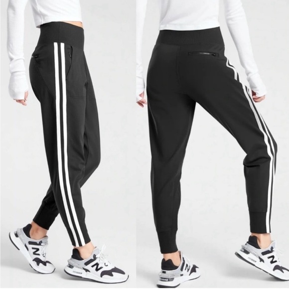 Athleta Venice Side Stripe Joggers Size Small High Rise Althetic Sweat Pants XS - Picture 4 of 13